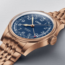 Laden Sie das Bild in den Galerie-Viewer, Oris Big Crown Pointer Date 01 754 7741 3165-07 8 20 01 | Automatik Herrenuhr Ø 40 mm | Full Bronze &amp; Blue Dial | Zeigerdatum Saphirglas | NEU OVP Box &amp; Papiere bis 3 Jahre Garantie