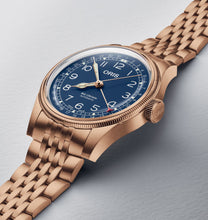 Laden Sie das Bild in den Galerie-Viewer, Oris Big Crown Pointer Date 01 754 7741 3165-07 8 20 01 | Automatik Herrenuhr Ø 40 mm | Full Bronze &amp; Blue Dial | Zeigerdatum Saphirglas | NEU OVP Box &amp; Papiere bis 3 Jahre Garantie