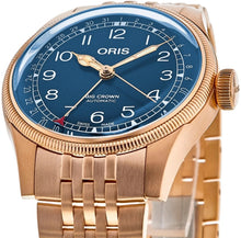 Laden Sie das Bild in den Galerie-Viewer, Oris Big Crown Pointer Date 01 754 7741 3165-07 8 20 01 | Automatik Herrenuhr Ø 40 mm | Full Bronze &amp; Blue Dial | Zeigerdatum Saphirglas | NEU OVP Box &amp; Papiere bis 3 Jahre Garantie