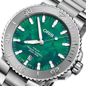 Oris Aquis Date X Bracenet 01 733 7730 4137-07 8 24 05PEB | 43,5 mm Automatik Herren-Taucheruhr | Edelstahlband Saphirglas Swiss Made Special Version | NEU OVP Box Papiere Garantie