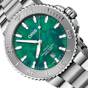 Oris Aquis Date X Bracenet 01 733 7730 4137-07 8 24 05PEB | 43,5 mm Automatik Herren-Taucheruhr | Edelstahlband Saphirglas Swiss Made Special Version | NEU OVP Box Papiere Garantie