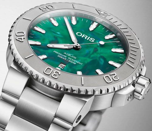 Oris Aquis Date X Bracenet 01 733 7730 4137-07 8 24 05PEB | 43,5 mm Automatik Herren-Taucheruhr | Edelstahlband Saphirglas Swiss Made Special Version | NEU OVP Box Papiere Garantie