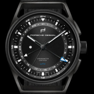 Porsche Design | 6023.4.02.005.07.2 | Novelty 1919 Globetimer UTC | All Black-Black | Automatik | COSC Chronometer | GMT | Datumsanzeige | Titan | Saphirglas | Swiss Made | NEU OVP | mit Box & Papieren | COSC-Zertifikat | 2 Jahre Hersteller-Garantie