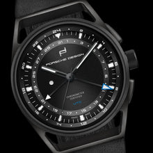 Laden Sie das Bild in den Galerie-Viewer, Porsche Design | 6023.4.02.005.07.2 | Novelty 1919 Globetimer UTC | All Black-Black | Automatik | COSC Chronometer | GMT | Datumsanzeige | Titan | Saphirglas | Swiss Made | NEU OVP | mit Box &amp; Papieren | COSC-Zertifikat | 2 Jahre Hersteller-Garantie