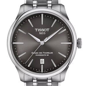 Tissot Chemin des Tourelles Powermatic 80 T139.807.11.061.00 | Automatik Herrenuhr 39 mm | Gangreserve 80h | Zifferblatt anthrazit | Saphirglas | Swiss Made | NEU OVP mit Box & Papiere