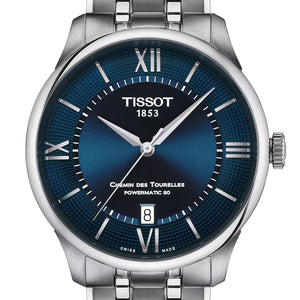 Tissot Chemin des Tourelles Powermatic 80 T139.807.11.048.00 | Automatik Herrenuhr 39 mm | Gangreserve 80h | Zifferblatt blau | Saphirglas | Swiss Made | NEU OVP mit Box & Papiere