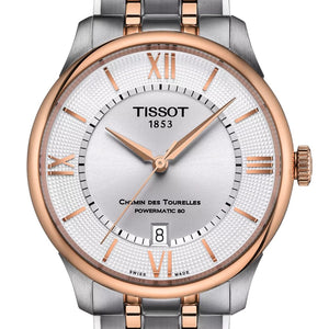 Tissot Chemin des Tourelles Powermatic 80 T139.807.22.038.00 | Automatik Herrenuhr 39 mm | Bicolor Roségold | Gangreserve 80h | Zifferblatt silber | Saphirglas | Swiss Made | NEU OVP mit Box & Papiere