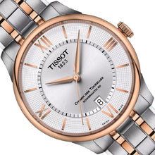 Laden Sie das Bild in den Galerie-Viewer, Tissot Chemin des Tourelles Powermatic 80 T139.807.22.038.00 | Automatik Herrenuhr 39 mm | Bicolor Roségold | Gangreserve 80h | Zifferblatt silber | Saphirglas | Swiss Made | NEU OVP mit Box &amp; Papiere
