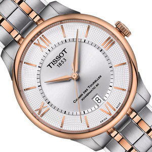Tissot Chemin des Tourelles Powermatic 80 T139.807.22.038.00 | Automatik Herrenuhr 39 mm | Bicolor Roségold | Gangreserve 80h | Zifferblatt silber | Saphirglas | Swiss Made | NEU OVP mit Box & Papiere