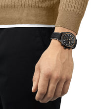 Laden Sie das Bild in den Galerie-Viewer, Tissot Chrono XL T1166173605202 | Herrenuhr Quarz Chrono Ø 45 mm | Schwarz PVD | Lederband Schwarz | Saphirglas | Swiss Made | NEU OVP. mit 2 Jahren Hersteller-Garantie