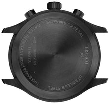 Laden Sie das Bild in den Galerie-Viewer, Tissot Chrono XL T1166173605202 | Herrenuhr Quarz Chrono Ø 45 mm | Schwarz PVD | Lederband Schwarz | Saphirglas | Swiss Made | NEU OVP. mit 2 Jahren Hersteller-Garantie