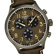 Laden Sie das Bild in den Galerie-Viewer, Tissot Chrono XL Vintage T1166173609200 | Herrenuhr Chronograph Quarz 45 mm | Lederband Khaki | Saphirglas | Swiss Made | NEU OVP mit 2 Jahren Hersteller-Garantie