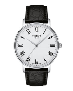 Tissot T-Classic Everytime T1434101603300 | Herrenuhr Quarz 40 mm | Lederband Schwarz | Saphirglas | Swiss Made | NEU OVP mit 2 Jahren Hersteller-Garantie