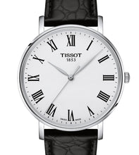 Laden Sie das Bild in den Galerie-Viewer, Tissot T-Classic Everytime T1434101603300 | Herrenuhr Quarz 40 mm | Lederband Schwarz | Saphirglas | Swiss Made | NEU OVP mit 2 Jahren Hersteller-Garantie