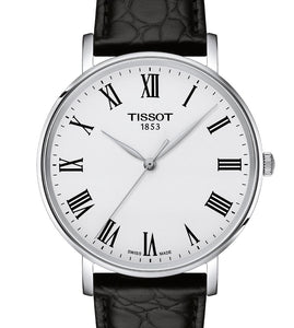 Tissot T-Classic Everytime T1434101603300 | Herrenuhr Quarz 40 mm | Lederband Schwarz | Saphirglas | Swiss Made | NEU OVP mit 2 Jahren Hersteller-Garantie