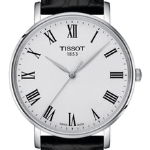 Laden Sie das Bild in den Galerie-Viewer, Tissot T-Classic Everytime T1434101603300 | Herrenuhr Quarz 40 mm | Lederband Schwarz | Saphirglas | Swiss Made | NEU OVP mit 2 Jahren Hersteller-Garantie