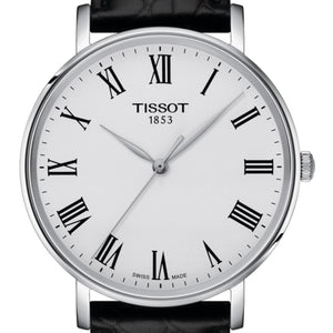 Tissot T-Classic Everytime T1434101603300 | Herrenuhr Quarz 40 mm | Lederband Schwarz | Saphirglas | Swiss Made | NEU OVP mit 2 Jahren Hersteller-Garantie