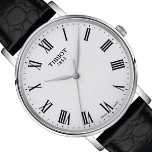 Tissot T-Classic Everytime T1434101603300 | Herrenuhr Quarz 40 mm | Lederband Schwarz | Saphirglas | Swiss Made | NEU OVP mit 2 Jahren Hersteller-Garantie
