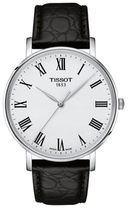 Tissot T-Classic Everytime T1434101603300 | Herrenuhr Quarz 40 mm | Lederband Schwarz | Saphirglas | Swiss Made | NEU OVP mit 2 Jahren Hersteller-Garantie