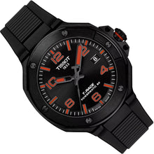 Laden Sie das Bild in den Galerie-Viewer, Tissot T-Race Automatic | T141.807.37.057.00 | Herrenuhr Sport | 41mm Schwarz PVD | Powermatic 80 Automatik mit Nivachron | Saphirglas | Kautschukband schwarz | NEU OVP mit Box Papiere 2 Jahre Hersteller-Garantie