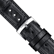 Laden Sie das Bild in den Galerie-Viewer, Tissot Carson Premium Powermatic 80 | T122.407.16.051.00 | Herrenuhr | Swiss Made Automatik | 80h Gangreserve | Saphirglas | Lederband schwarz | Zifferblatt schwarz | NEU OVP mit Box &amp; Garantiekarte