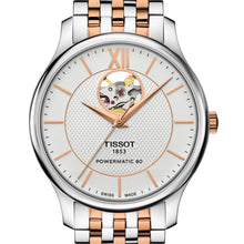 Laden Sie das Bild in den Galerie-Viewer, Tissot T063.907.22.038.01 | Powermatic 80 Open Heart Automatik Herrenuhr | T-Classic | 40 mm Bicolor Edelstahl | Swiss Made