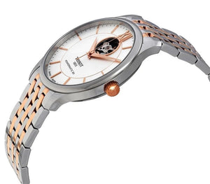 Tissot T063.907.22.038.01 | Powermatic 80 Open Heart Automatik Herrenuhr | T-Classic | 40 mm Bicolor Edelstahl | Swiss Made