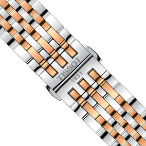Tissot T063.907.22.038.01 | Powermatic 80 Open Heart Automatik Herrenuhr | T-Classic | 40 mm Bicolor Edelstahl | Swiss Made