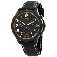 Laden Sie das Bild in den Galerie-Viewer, Tissot Chrono XL T1166173605202 | Herrenuhr Quarz Chrono Ø 45 mm | Schwarz PVD | Lederband Schwarz | Saphirglas | Swiss Made | NEU OVP. mit 2 Jahren Hersteller-Garantie