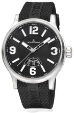Laden Sie das Bild in den Galerie-Viewer, Jacques Lemans Porto Sports Luminous XL Herrenuhr 1-1673A Box Papiere Garantie Gehäuse Edelstahl Band Kautschuk Zifferblatt schwarz - Chronographen 24 - Luxusuhren günstig kaufen