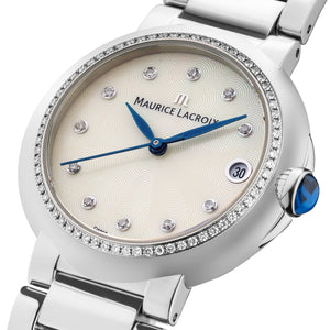 Maurice Lacroix Fiaba Round Date Diamonds FA1004-SD502-170-1 Damenuhr Gehäuse/Band Edelstahl poliert mit 79 Diamanten NEU OVP. mit 2 Jahren Hersteller-Garantie Box Papiere