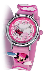 Disney Micky Maus Mini Mouse Minni Kinderuhr Mädchen-Armbanduhr pink mit Kautschukband - Chronographen 24 - Luxusuhren günstig kaufen