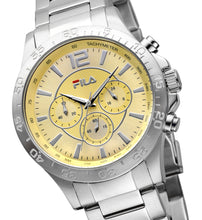Laden Sie das Bild in den Galerie-Viewer, FILA Sport Tennis Chronograph Herren-Armbanduhr Stoppuhr Gehäuse Edelstahl Band Edelstahl mit Box und Garantiekarte SEIKO Quarz-Kaliber - Chronographen 24 - Luxusuhren günstig kaufen