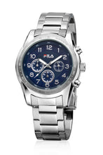 Laden Sie das Bild in den Galerie-Viewer, FILA Sport Tennis Chronograph Herren-Armbanduhr Stoppuhr Gehäuse Edelstahl Band Edelstahl mit Box und Garantiekarte SEIKO Quarz-Kaliber - Chronographen 24 - Luxusuhren günstig kaufen