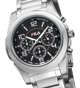 FILA Sport Tennis Chronograph Herren-Armbanduhr Stoppuhr Gehäuse Edelstahl Band Edelstahl mit Box und Garantiekarte SEIKO Quarz-Kaliber - Chronographen 24 - Luxusuhren günstig kaufen