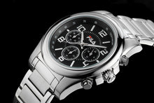 Laden Sie das Bild in den Galerie-Viewer, FILA Sport Tennis Chronograph Herren-Armbanduhr Stoppuhr Gehäuse Edelstahl Band Edelstahl mit Box und Garantiekarte SEIKO Quarz-Kaliber - Chronographen 24 - Luxusuhren günstig kaufen