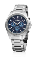 Laden Sie das Bild in den Galerie-Viewer, FILA Sport Tennis Chronograph Herren-Armbanduhr Stoppuhr Gehäuse Edelstahl Band Edelstahl mit Box und Garantiekarte SEIKO Quarz-Kaliber - Chronographen 24 - Luxusuhren günstig kaufen