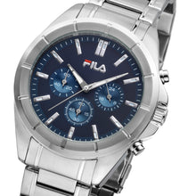 Laden Sie das Bild in den Galerie-Viewer, FILA Sport Tennis Chronograph Herren-Armbanduhr Stoppuhr Gehäuse Edelstahl Band Edelstahl mit Box und Garantiekarte SEIKO Quarz-Kaliber - Chronographen 24 - Luxusuhren günstig kaufen