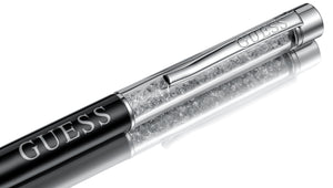 GUESS Swarovski Crystal-Stones Ballpoint Pen Earrings UBT01062 Geschenk-Set Kugelschreiber und Ohrstecker Ohrringe NEU OVP.