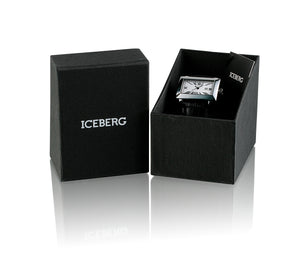 Iceberg Perspective Royale Herren-Armbanduhr Saphirglas Gehäuse Edelstahl Zifferblatt weiss Lederband schwarz IC0509-31 - Chronographen 24 - Luxusuhren günstig kaufen