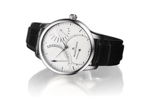 Maurice Lacroix Masterpiece Calendrier Rétrograde Automatik Herrenuhr MP6508-SS001-130-1 neu Garantie Box Papiere Saphirglas Gehäuse Edelstahl Band Krokoleder schwarz retrograde Datumsanzeige Gangreserve Swiss Made - Chronographen 24 - Luxusuhren günstig kaufen