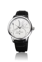 Laden Sie das Bild in den Galerie-Viewer, Maurice Lacroix Masterpiece Calendrier Rétrograde Automatik Herrenuhr MP6508-SS001-130-1 neu Garantie Box Papiere Saphirglas Gehäuse Edelstahl Band Krokoleder schwarz retrograde Datumsanzeige Gangreserve Swiss Made - Chronographen 24 - Luxusuhren günstig kaufen