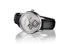 Laden Sie das Bild in den Galerie-Viewer, Maurice Lacroix Masterpiece Roue Carée Seconde Herrenuhr Handaufzug MP7158-SS001-901-1 neu Garantie Box Papiere Saphirglas Krokolederband schwarz Swiss Made Square Wheel - Chronographen 24 - Luxusuhren günstig kaufen