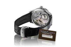 Maurice Lacroix Masterpiece Roue Carée Seconde Herrenuhr Handaufzug MP7158-SS001-901-1 neu Garantie Box Papiere Saphirglas Krokolederband schwarz Swiss Made Square Wheel - Chronographen 24 - Luxusuhren günstig kaufen