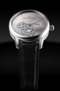 Maurice Lacroix Masterpiece Roue Carée Seconde Herrenuhr Handaufzug MP7158-SS001-901-1 neu Garantie Box Papiere Saphirglas Krokolederband schwarz Swiss Made Square Wheel - Chronographen 24 - Luxusuhren günstig kaufen