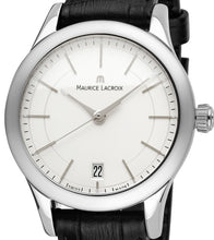 Laden Sie das Bild in den Galerie-Viewer, Maurice Lacroix Les Classiques Date Damenuhr LC1026-SS001-131 Lederband schwarz für Gravur Widmung NEU OVP mit Box Papiere 2 Jahre Garantie