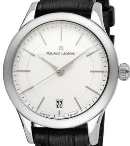 Maurice Lacroix Les Classiques Date Damenuhr LC1026-SS001-131 Lederband schwarz für Gravur Widmung NEU OVP mit Box Papiere 2 Jahre Garantie