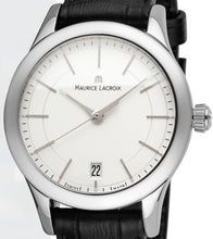 Laden Sie das Bild in den Galerie-Viewer, Maurice Lacroix Les Classiques Date Damenuhr LC1026-SS001-131 Lederband schwarz für Gravur Widmung NEU OVP mit Box Papiere 2 Jahre Garantie