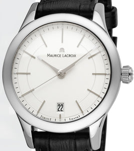 Maurice Lacroix Les Classiques Date Damenuhr LC1026-SS001-131 Lederband schwarz für Gravur Widmung NEU OVP mit Box Papiere 2 Jahre Garantie