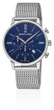 Laden Sie das Bild in den Galerie-Viewer, Maurice Lacroix Eliros Chronograph Herrenuhr EL1098-SS002-410-1 Zifferblatt blau Milanaise-Edelstahl-Band NEU OVP. mit Box Papiere 2 Jahre Hersteller-Garantie